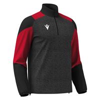 Cuzco Training 1/4 Zip Top BLK/RED S Teknisk treningsgenser - Unisex